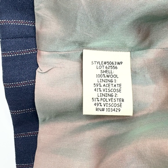 Fillmore Studios California Pinstripe Wool Blazer Jacket - Picture 10 of 11